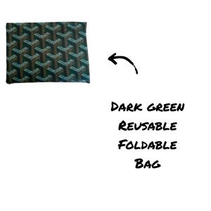 Dark Green Reusable Foldable Tote